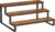 Giikin 3-Tier Spice Rack, 13.8 Inch Wood Step Shelf Countertop Spice Storage Holder, Kitchen Pantry Cabinet Organizer Cupboard for Spice Bottles, Jars, Seasonings, Baking Supplies, Metal Frame