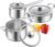 Aufranc Stainless Steel pots and pans set, 6 Piece Nonstick Kitchen Induction Cookware Set,Works with Induction/Electric and Gas Cooktops, Nonstick, Dishwasher