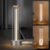 Mini Minimalist Tabe Lamp with Breathing Effect, Cordless LED Desk Lamp Rechargeable Modern Night Lights Portable Lamp for Gaming, Home Office, Bedroom, Living Room, Kitchen, Bar, Restaurant (grey)