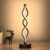 NUÜR Infinity Spiral LED Table Lamp Black, Dimmable Metallic Bedside Lamp with Touch Controller, 3 Colour Temperature, 15.8 Inch Height, Decorative Lamp for Home, Living Room