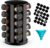 Rotating Spice Rack Organizer for Cabinet, Spice Racks Storage with 20 Jars, Spinning Spice rack for Kitchen Countertop, Spice Holder,Seasoing Storage Racks, Black