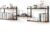 MXCSE Wall Shelves, Wall Mounted Bookshelves, DIY Floating Shelves for Wall, Wood Hanging Book Shelves for Room, Bedroom, Living Room, Easy Installation, 5 Shelves (Brown, 50W x 17H)