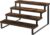 YINMIT Wooden Display Riser Stand, Tiered Perfume and Cologne Organizer Stand, 4 Tier Spice Rack Organizer, Rustic Display Shelf for Candles (4 Tier)