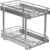 2-Tier Pull-Out Cabinet Organizer with Heavy-Duty Steel Frame, Full-Extension Sliding Shelves, Holds 100 lbs, Easy Install for Kitchen, Pantry & Under Sink Cabinets, 11″ W x 21”D x 16.5″ H
