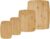 FARBERWARE 4-Piece Reversible Bamboo Cutting Board and Charcuterie Set, Assorted Sizes, Durable Wood Serving Boards for Cheese, Meats, and Prep