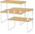 NEX Bamboo Kitchen Cabinet and Counter Shelf Organizer, Stackable & Expandable, Set of 4, White and Natural