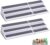 CiWiVOKi 3 Tier Expandable Spice Rack Organizer, White/Grey Plastic Spice Rack, Adjustable Length 14.6In-25.8In, 2 Pack Non-Skid Tiered Spice Shelf Organizer for Kitchen Cabinet, Cupboard, Pantry