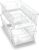 madesmart 2 Tier Organizer, Under Cabinet Storage with Pull Out Sliding Drawers, for Cleaning Supplies, Undersink Storage, Sponges, Bottles & Bath, Adjustable Dividers & Pull Out Baskets, Clear