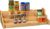 Spice Rack Kitchen Cabinet Organizer- 3 Tier Bamboo Expandable Display Shelf Yellow