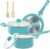 M MELENTA Pots and Pans Set, 7 Piece Nonstick Ceramic Cookware Set, Kitchen Induction Cookware Sets, Pots and Pans Non Stick with Stay Cool Handle, 100% PFOA Free, Turquoise
