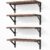Fixwal Floating Shelves for Wall, Wood Wall Mounted Shelves for Bedroom, Bathroom, Living Room, Kitchen Storage and Decor(Brown, Set of 4, 16.5 Inch)