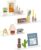 4 Pack Floating Shelves for Wall, 15″ Clear Book Shelf, Acrylic Floating Wall Shelf, Display Shelves Organizer for Bathroom, Classroom, Bedroom, Living Room, Kitchen, Room Decor