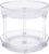 Amazon Basics Lazy Susan Turntable Organizer for Spices and Condiments, 9″ Diameter, 2 Tier, Clear