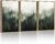 SHENIFY Green Fog Pine Tree Forest Canvas Wall Art 11x14in Framed Modern Artwork Prints Decor