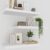 White Floating Shelves for Wall Set of 3, 16″ White Shelves for Home Decor, Frame Display Wall Mounted Floating Shelf for Living Room, Bedroom, Bathroom, Kitchen