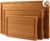 3 Pack Non Toxic Bamboo Cutting Board Set with Non Slip Feet and Juice Groove Solid Wooden Chopping Boards for Kitchen Meat Hard Large Wood Cutting Board Serving Bread Charcuterie Boards Butcher Block
