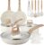 18 Pcs Pots and Pans Set for Kitchen, Nonstick Ceramic Cookware Set, Non Stick Induction Cookware Frying Pans & Saucepans