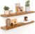 Live Edge Elm Wood Floating Shelves, 36 Inch Long Wall Shelves 2 Pack Shelf for Farmhouse Bedroom Bathroom Kitchen, Wall Mounted Wooden Shelf with Invisible Bracket for Books Decor, Natural