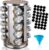 Rotating Spice Rack Organizer with Jars(20Pcs), Seasoning Organizer for Cabinet, Kitchen Spice Racks for Countertop, Revolving Stainless Steel Spice Organizer