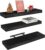 Vervida Black Floating Shelves for Wall, 24″ Rustic Wood Deep Wall Mounted Shelves with Invisible Brackets for Decor & Storage, Floating Shelf for Living Room, Bathroom (Set of 3)