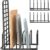 Fikoksol Cutting Board Organizer and Baking Sheet Rack, [2-Pack] Black Heavy Duty Metal Cookie Sheet Organizer for Cutting Board Storage & Plate Holder for Cabinet, Tray Dividers for Cabinets
