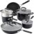 KitchenAid Hard Anodized Nonstick Cookware/Pots and Pans Set, 10 Piece – Matte Black