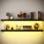 BAMEOS Floating Shelves with LED Light, Wall Mounted Wooden Shelves with Invisible Brackets, Set of 2, Hanging Wall Shelves for Bedroom, Bathroom, Living Room and Kitchen(31″, Blcak)