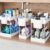 3 Pack Under Sink Organizers and Storage, 2 Tier Bathroom Cabinet Organizer Shelf with Hanging Cups for Kitchen & Bathroom (White)