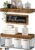 QEEIG ‎Bathroom Shelves Over Toilet – Paper Storage Wall Mounted Farmhouse Decor Decorations Aesthetic Décor Sign Small Floating Shelf 2+1 Set 16 inch, Rustic Brown (020BN)