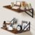 Tectocker-DOU 2 Pc Deep Floating Shelves ; Wall Mounted Hanging Shelves for Living Room, Kitchen, Office, Bathroom and Bedroom Decor; Storage and Display Shelf Set (Brown, 16W×12D)