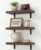LifetimeWarranty Easy Install Wall Shelves with Brackets,15.7 Inch Wall Mounted Wood Floating Wall Shelf, Small Wall Shelf for Storage&Home Decor, Living Room,Kitchen,Office,Book Corner Shelf,Set of 3