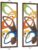 CroBlissful 2 Pcs Mid Century Wall Art Mid Century Modern Decor Elegance Wall Accents Wood Abstract Decor Geometric Panels for Interior Panel Wood Art for Home Living Room