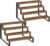 YATINEY Spice Rack, 4 Tier Wooden Display Riser Stand, Kitchen Storage Organizer for Spices, Versatile Display Shelf, Space Saving, for Kitchen Countertop and Cabinet, Rustic Brown SR04L2BR