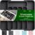 Aujen Silverware Organizer – Expandable Kitchen Drawer Organizer, Adjustable Utensil Organizer, Cutlery Tray for Forks, Knives, Multipurpose Kitchen Organizers and Storage Solution, Black, Medium