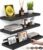BAYKA Floating Shelves for Wall, Wall Mounted Rustic Wood Shelves for Bathroom, Bedroom, Living Room, Kitchen, Hanging Shelf for Books/Storage/Room Decor with 22lbs Capacity (Black, Set of 3, 15.7in)