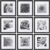 eletecpro 12×12 Picture Frames Set of 9 with Clear Acrylic Cover, Display 8×8 Photos with Mat or 12×12 Without, Classic and Sturdy Square Collage Gallery Wall Decor, Easy Wall Mount, Black