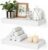 Floating Shelves for Wall White Shelves Bathroom, Bedroom and Living Room, Wall Shelves & Book Shelf, Hanging Shelf, Modern Wooden Wall-Mounted Small Floating Shelf, 12x7x1.5 in, Set of 2
