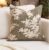 Yangest Neutral Leaf Pillow Cover 18 x18 Inches, Vintage Chenille Square Throw Pillow Cover Soft Leaves Nature Accent Couch Pillow Cover for Living Room Bedroom, Beige