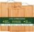 Bamboo Cutting Board, Wooden Cutting Boards for Kitchen with Double Sided Deep Juice Grooves & Wide Handle, Ideal Charcuterie & Chopping Board for Meat, Vegetables and Fruits