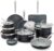 GreenPan 17 Piece Nonstick Swift Cookware Set, Ceramic PFAS-Free Pots & Pans with Lids, Dishwasher & Oven/Broiler Safe to 600F, Kitchen Cooking Set, Sauce, Saute, Stock, Griddle, Frying Pans, Gray