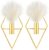 Peryiter 2 Pcs Boho Wall Decor Metal Gold Wall Art Hanging Planters with Artificial Pampas Modern Home Decor Display Art for Living Room Bedroom Bathroom(Rhombus)