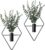 Jexine 4 Pcs Hanging Planters with Artificial Eucalyptus Metal Hanging Vase Indoor Plants Holder Modern Geometric Boho Bathroom Wall Decor for Living Room Home Office(Black)