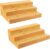 Bamboo Spice Rack Organizer for Cabinet 2 Pack – 3 Tier Countertop Step Shelf, Seasoning Storage Stand for Kitchen Pantry, Spice Holder for Jars Bottles Cans (Natural)
