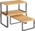 SONGMICS Cabinet Organizer Shelf, Set of 3 Kitchen Counter Shelves, Kitchen Storage, Spice Rack, Stackable, Expandable, Ink Black and Natural Beige UKCS014YL03