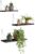 Floating Shelves Set of 3 Rustic Solid Wood Floating Shelf Wall Storage Shelves for Living Room, Bedroom, Bathroom, Kitchen Laundry, Office.no Drill Shelf.(Retro Color L+M+S)