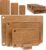 ICEDOG-3-Piece Bamboo Cutting Board Set – Reversible with Juice Groove, Non-Slip Pads – for Meat, Vegetables, Cheese – Pre-Oiled Natural Wood – Kitchen Gift (Brown)