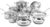 Cuisinart 17-Piece Stainless Steel Cookware Set, Chef’s Classic Steel Collection with Pure Aluminum Core for Quick and Even Heat, Cool Grip Handles, Dishwasher Safe, 77-17N