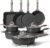 JEETEE Pots and Pans Set Non Stick 23pcs, Healthy Kitchen Cookware Sets, Induction Cooking Set W/Gray Frying Pans, Saucepans, Sauté & Griddle & Crepe Pan (PFOA, PFAS Free)