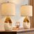 OYEARS 19” Small Boho Table Lamps for Bedroom Set of 2, Farmhouse Rattan Bedroom Lamps for Living Room Rustic Home Decor, Nightstand Bedside Lamps for Sofa Table Entry Way, Suitable for Small Places