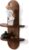 GRID FORTE Modern Wall Shelf with Arched Wood Design Mid-Century Double Floating Rainbow Shelves for Indoor Decoration Holding Planter Ornaments, 22 x 11.6 Inch (Walnut)